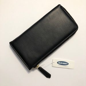 Old Navy Black w/ Gold Zipper Wallet NWT